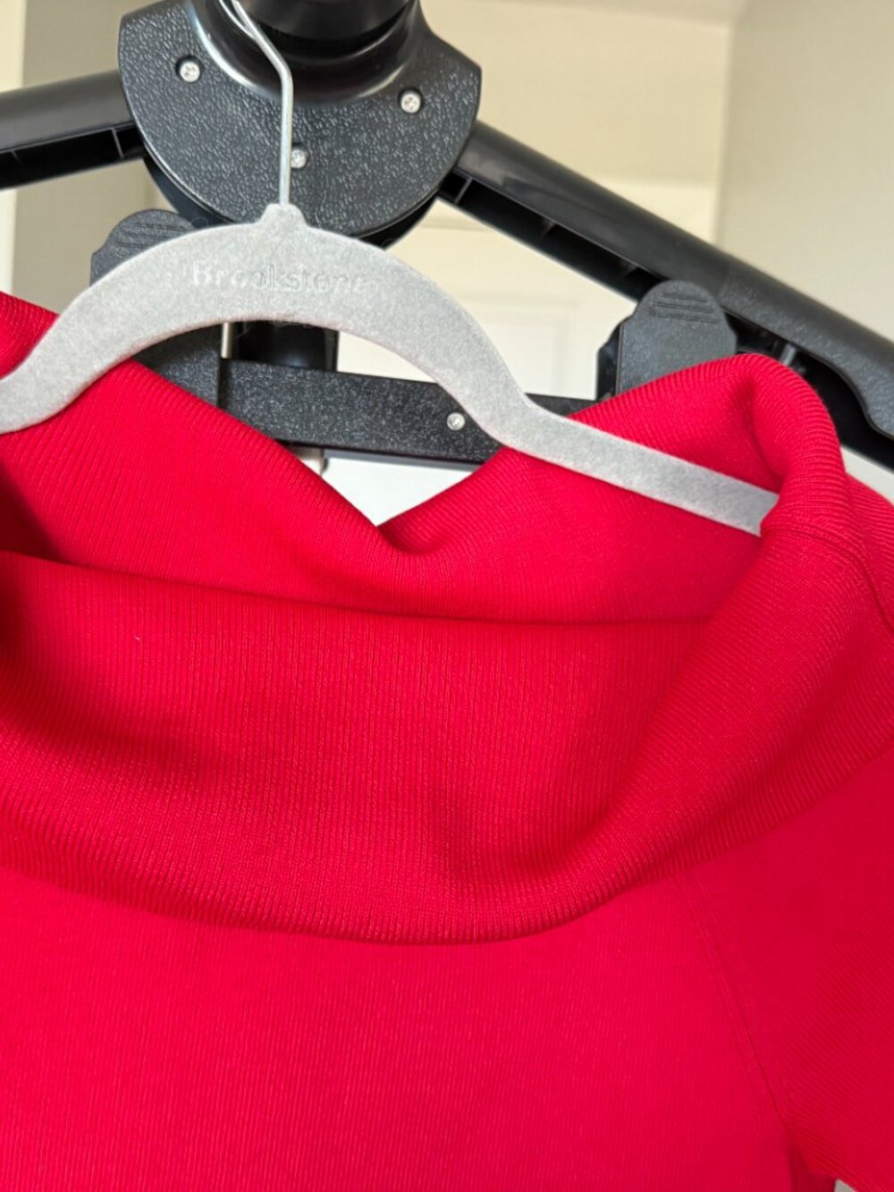 Endless Rose Red Off Shoulder Knit Mini Dress Size S NWOT Long Sleeve - Picture 4 of 9